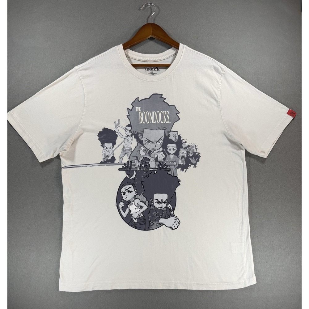 Boondocks Huey Samurai Natural T-Shirt Mens Size XL Natural Cast Tee Adult Swim